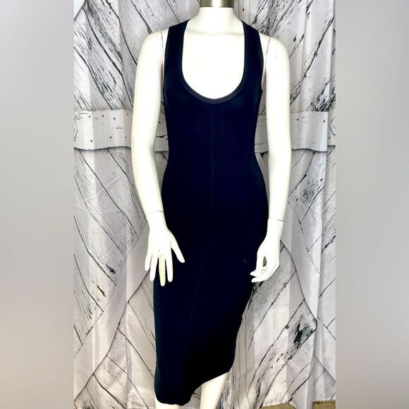 James Perse Midi Dress Stretch Fitted Sleeveless 1 (S) - Picture 1 of 8